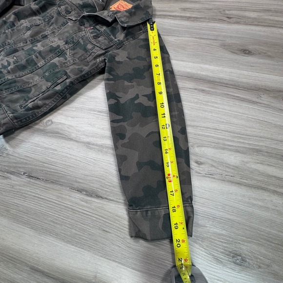 Kids Levi Strauss Camo Denim Jacket Size M Youth 10/12 - Picture 10 of 11